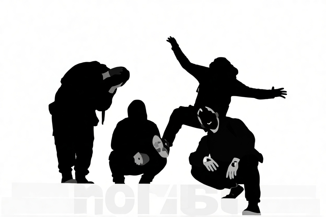 Squatting People Silhouette free 3D printable STL