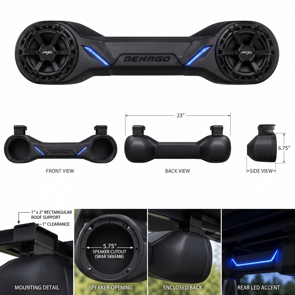 Denago Jeep Soundbar free 3D printable STL
