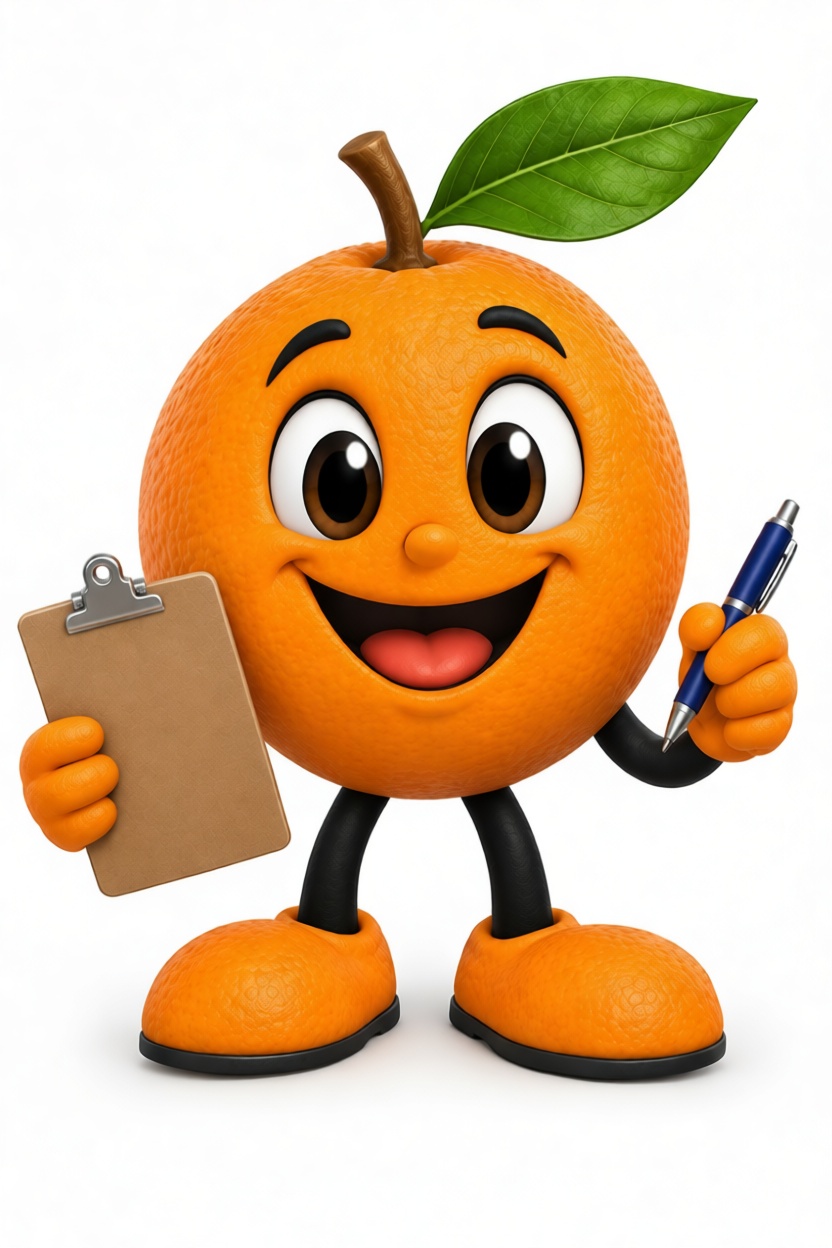 Happy Orange Mascot Figurine free 3D printable STL