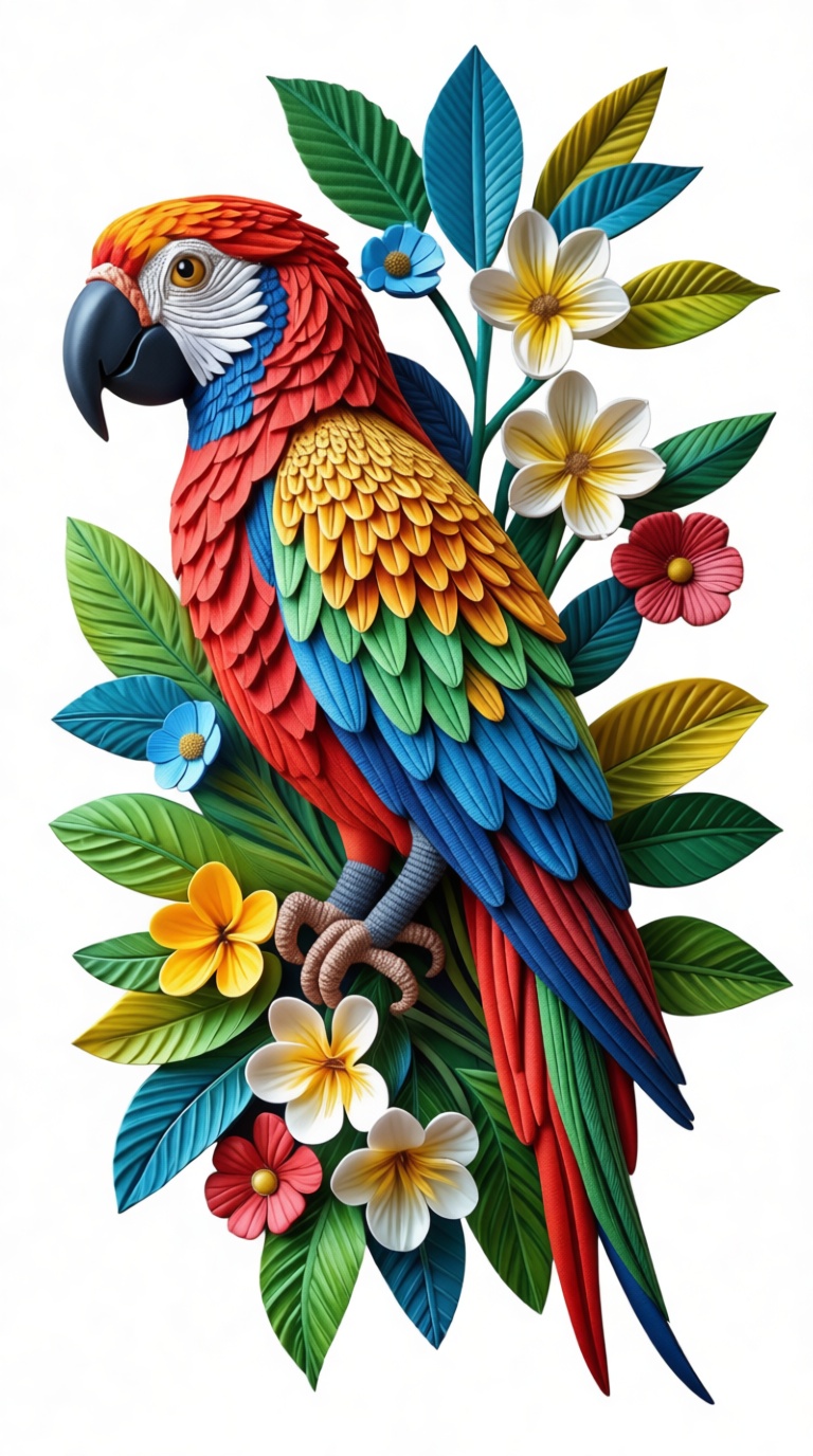 Scarlet Macaw Figurine free 3D printable STL