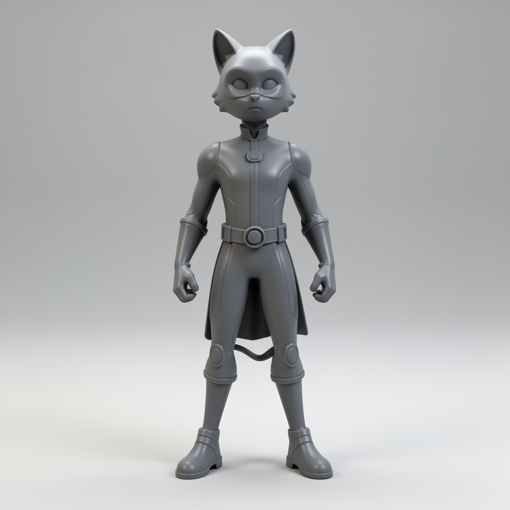Cat Noir Figurine free 3D printable STL