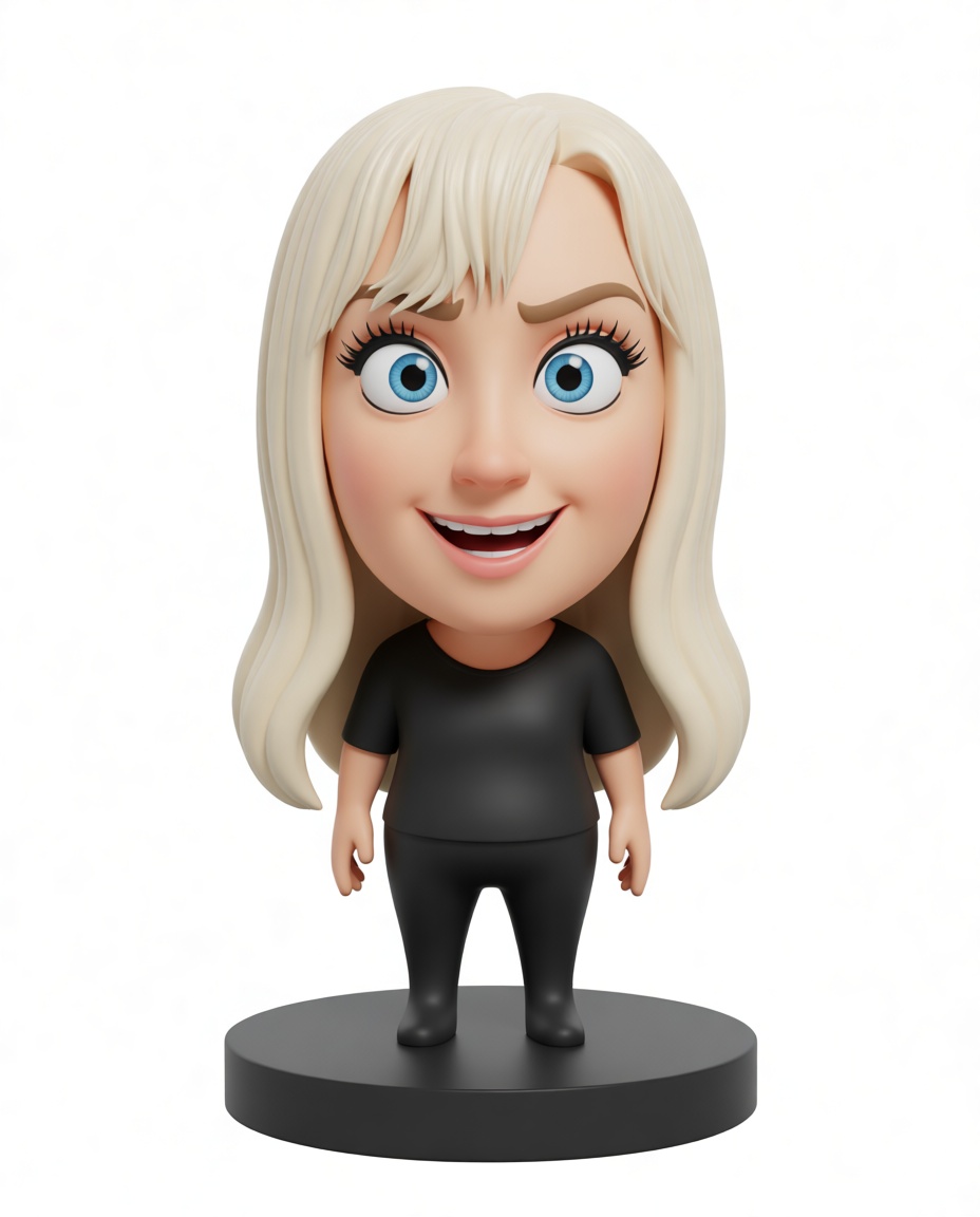 Blonde Woman Figurine free 3D printable STL