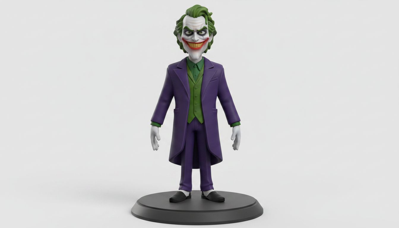 Joker Stylized Figurine free 3D printable STL