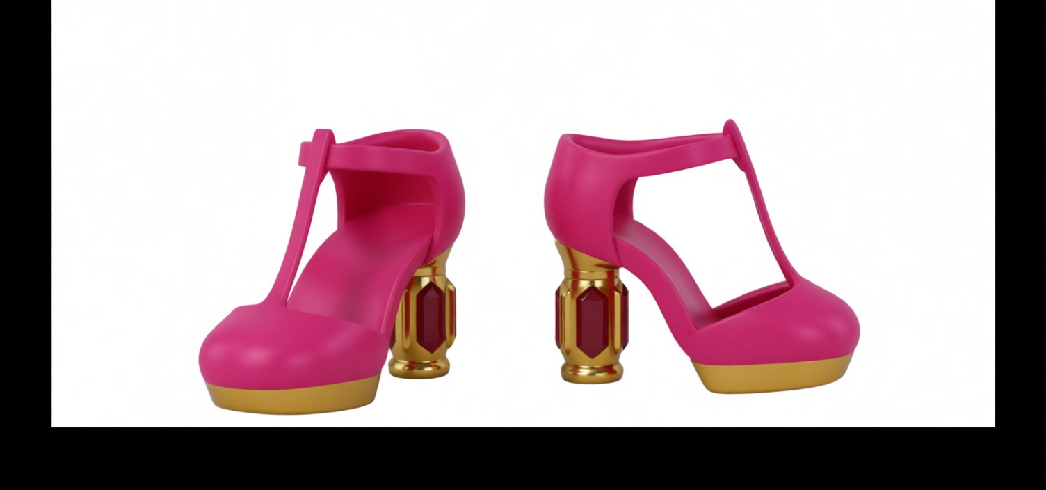 Pink Art Deco Heel free 3D printable STL