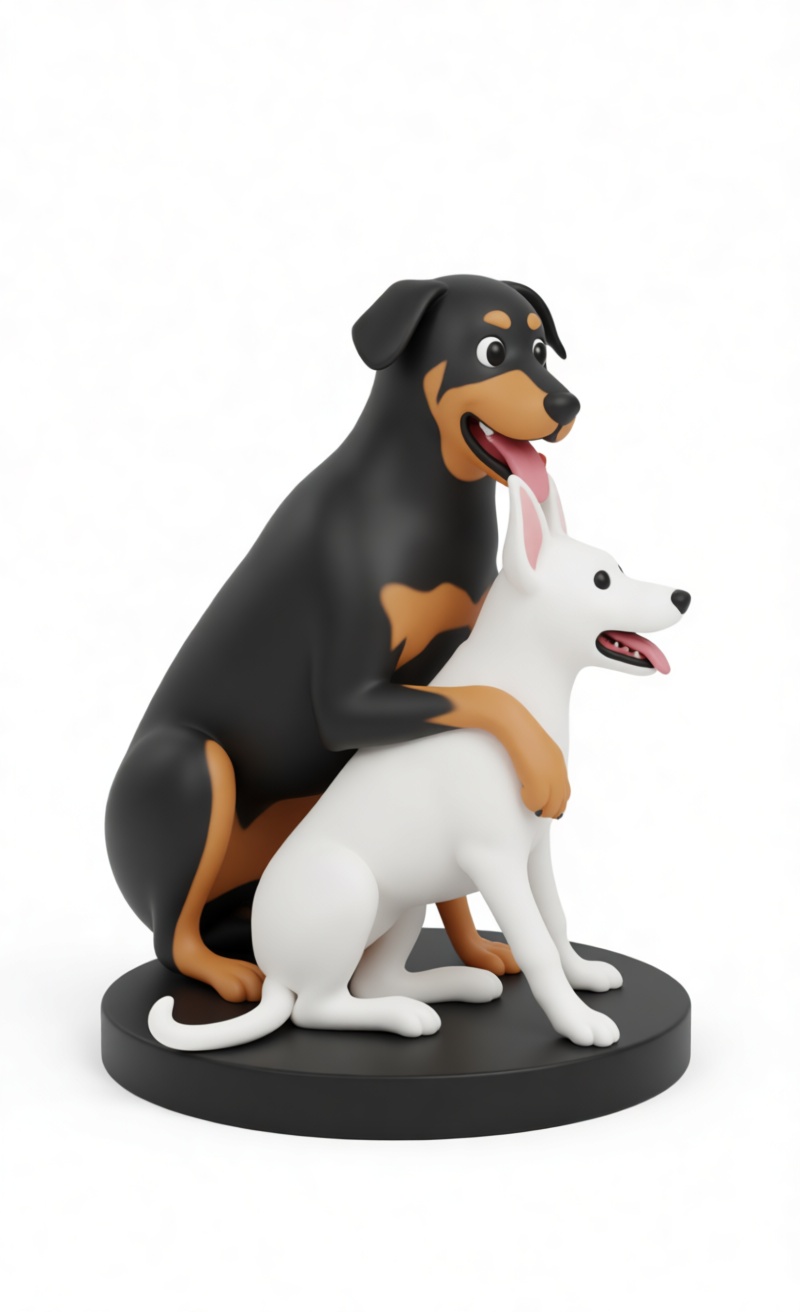 Doberman and Bull Terrier Figurine free 3D printable STL