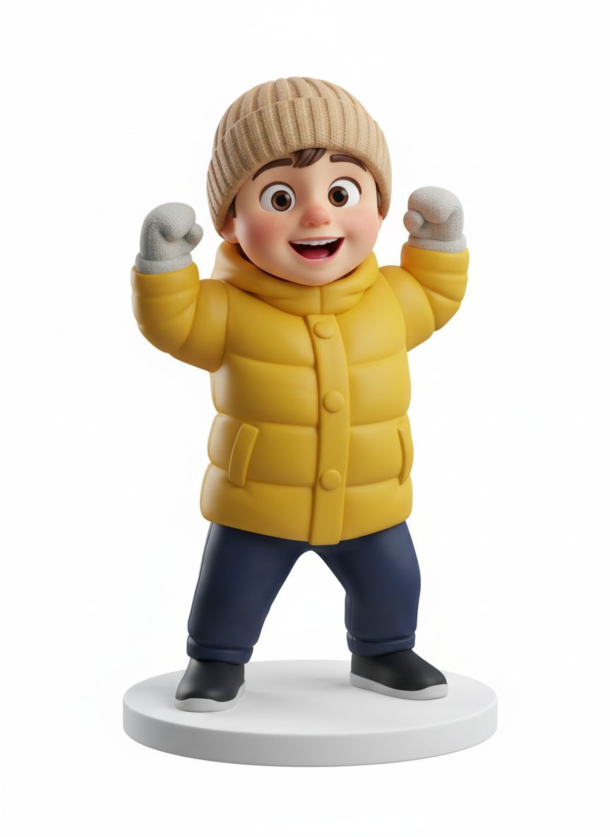 Cheerful Boy Figure free 3D printable STL