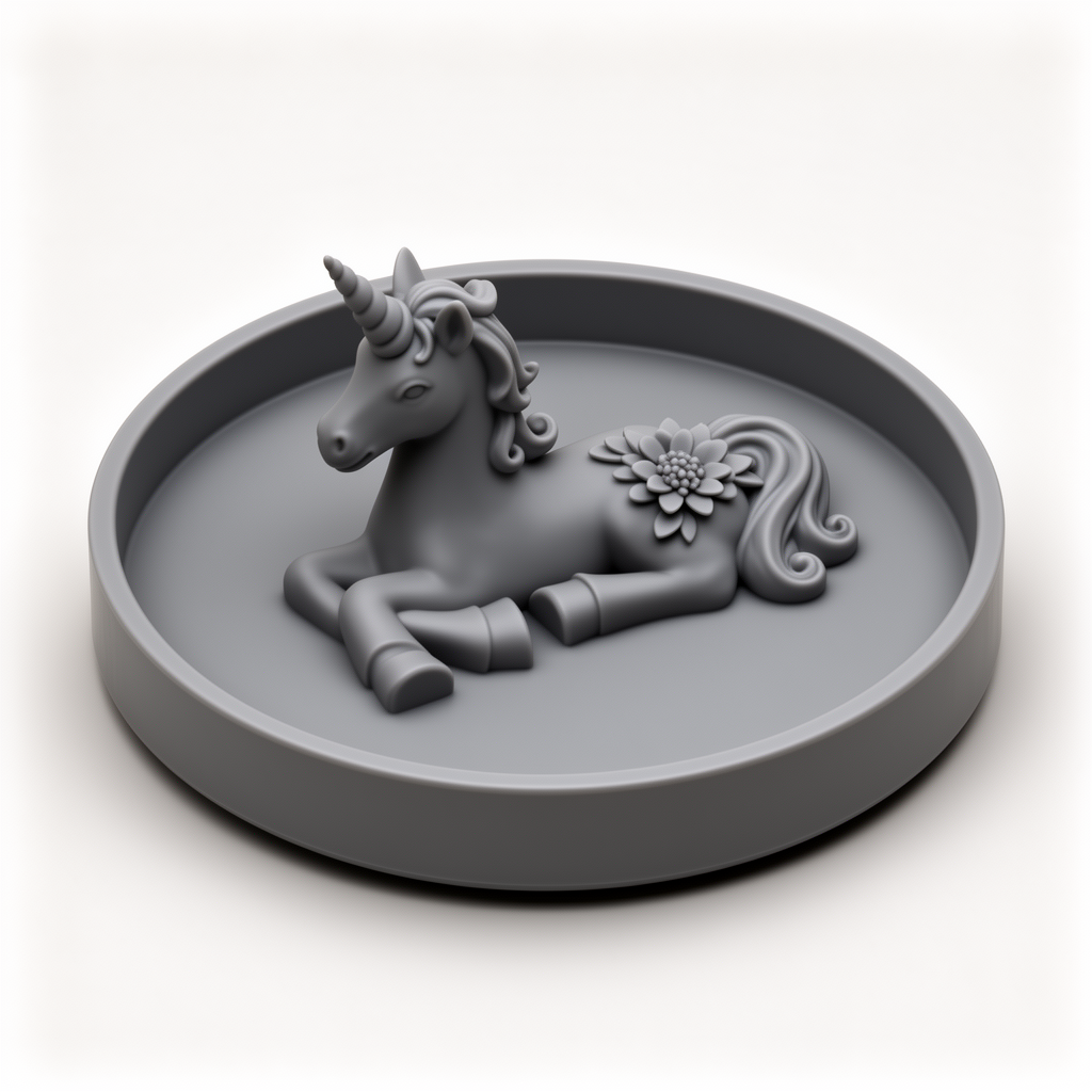 Unicorn Flower Tray free 3D printable STL