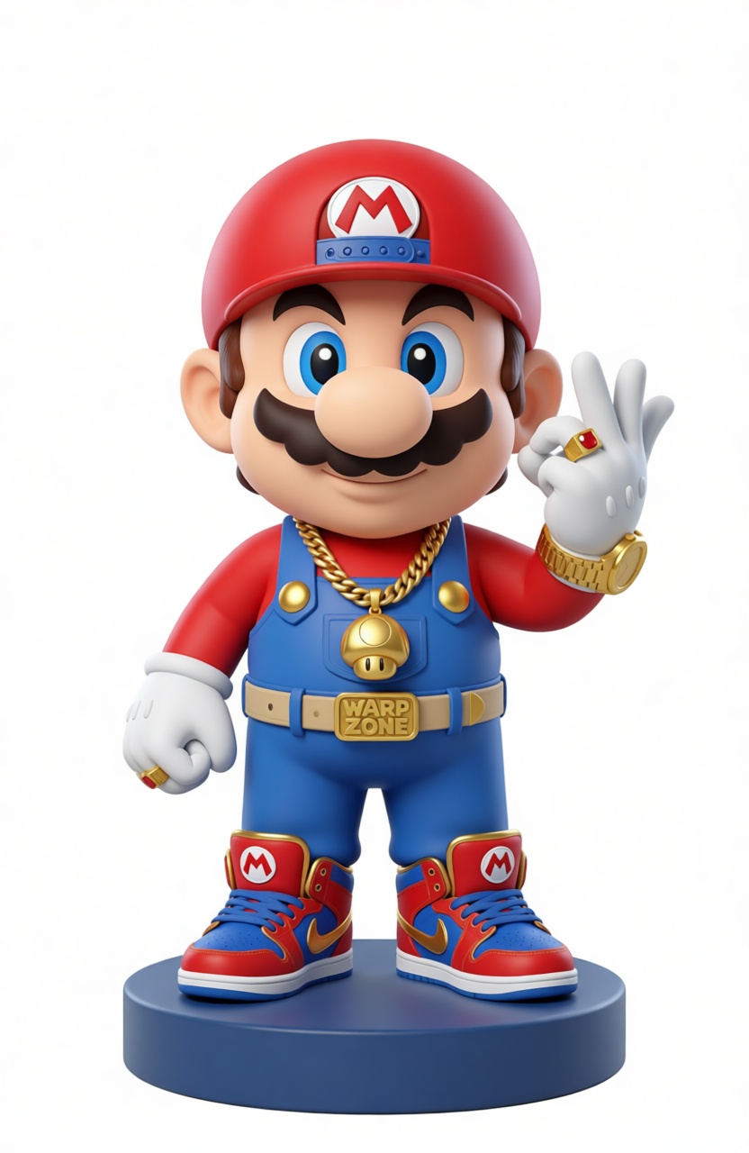 Mario Streetwear Figurine free 3D printable STL