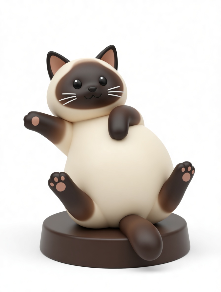 Siamese Cat Figurine free 3D printable STL
