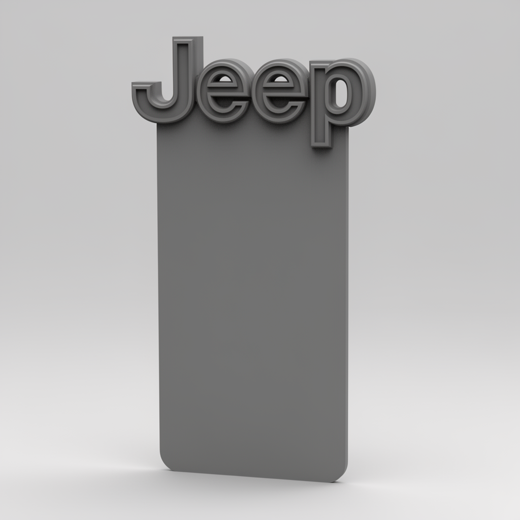 Jeep Hollow Letter Bookmark free 3D printable STL