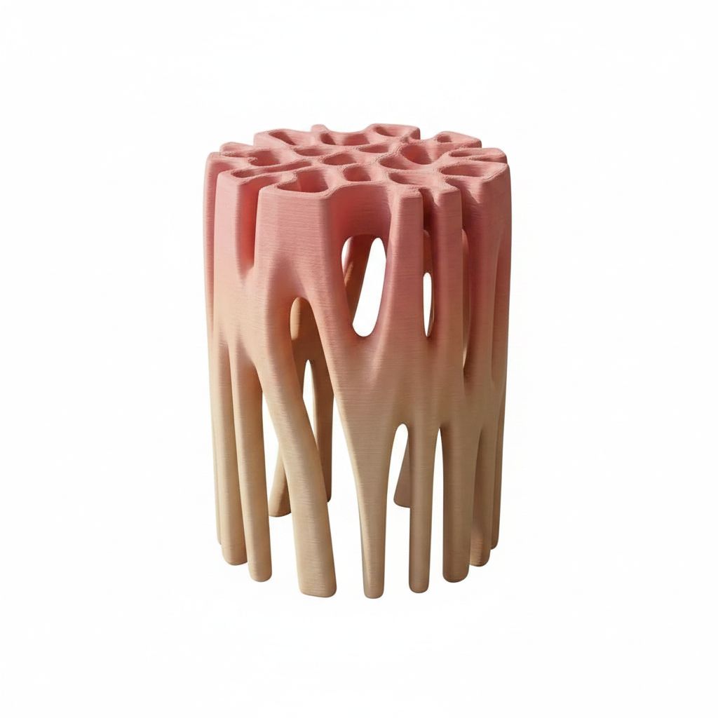 Organic Flowing Stool free 3D printable STL