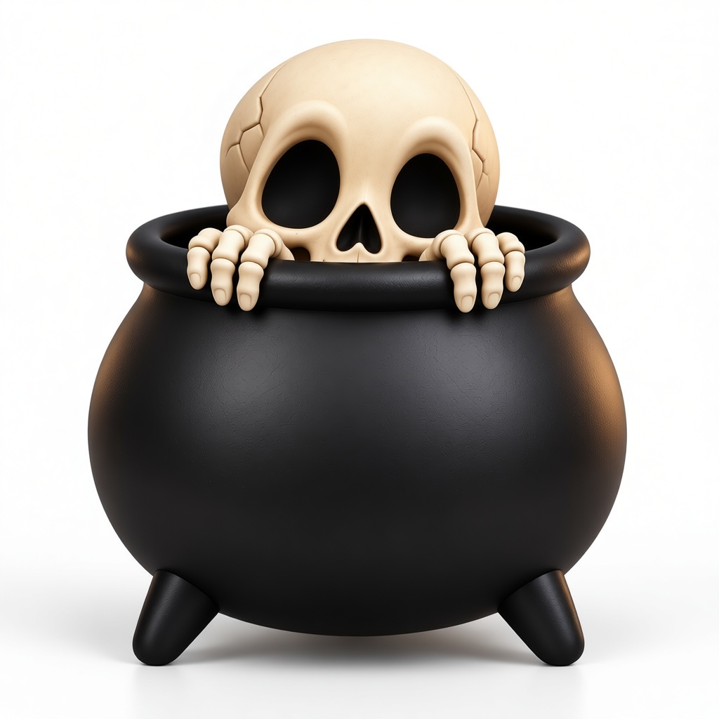 Skull in Cauldron Figurine free 3D printable STL