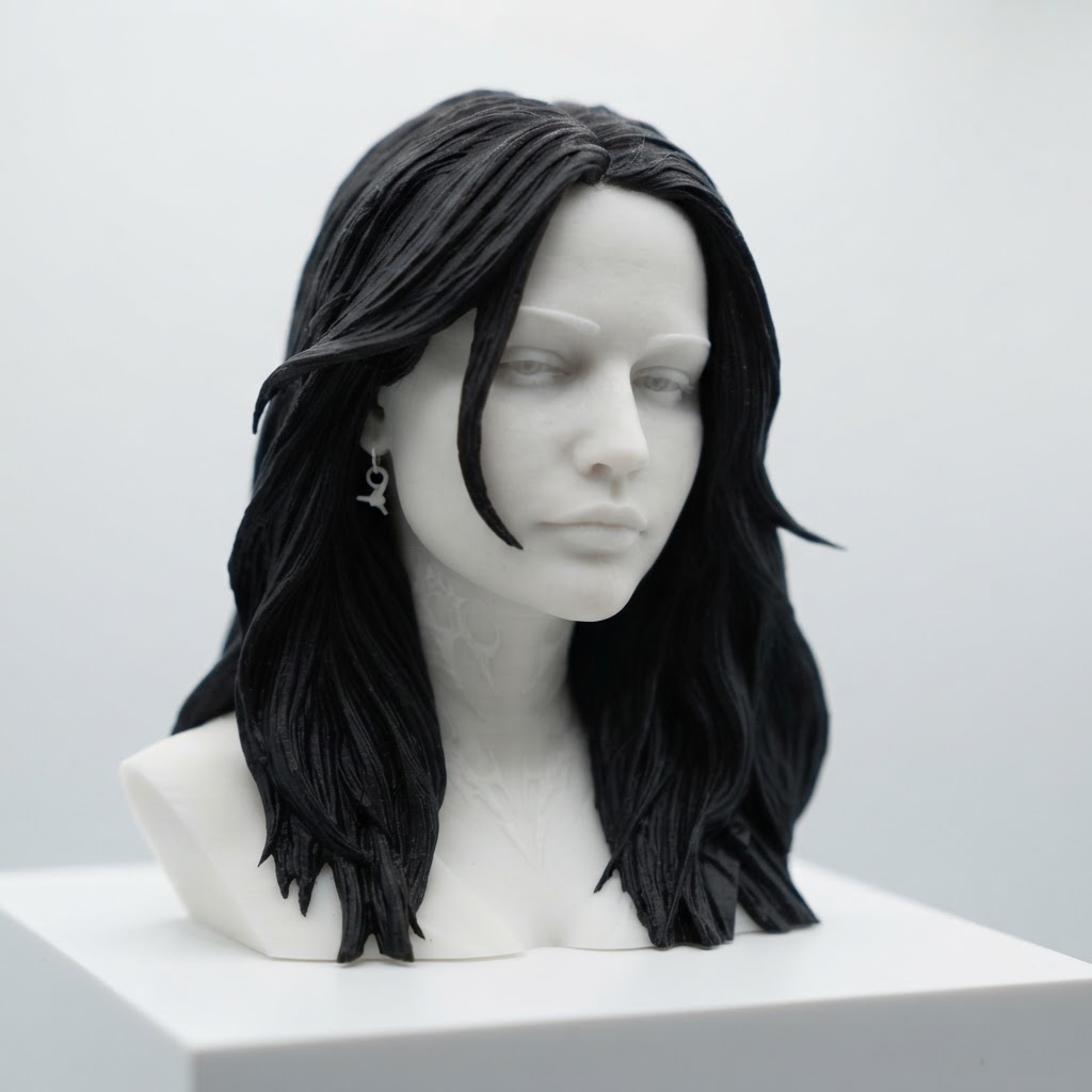 Gothic Woman Bust free 3D printable STL