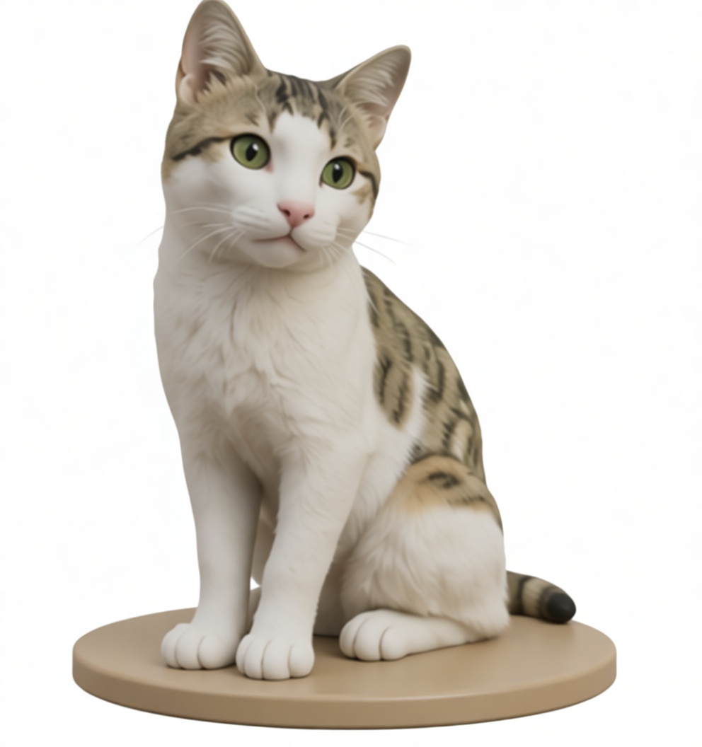 Tabby Cat Figurine free 3D printable STL