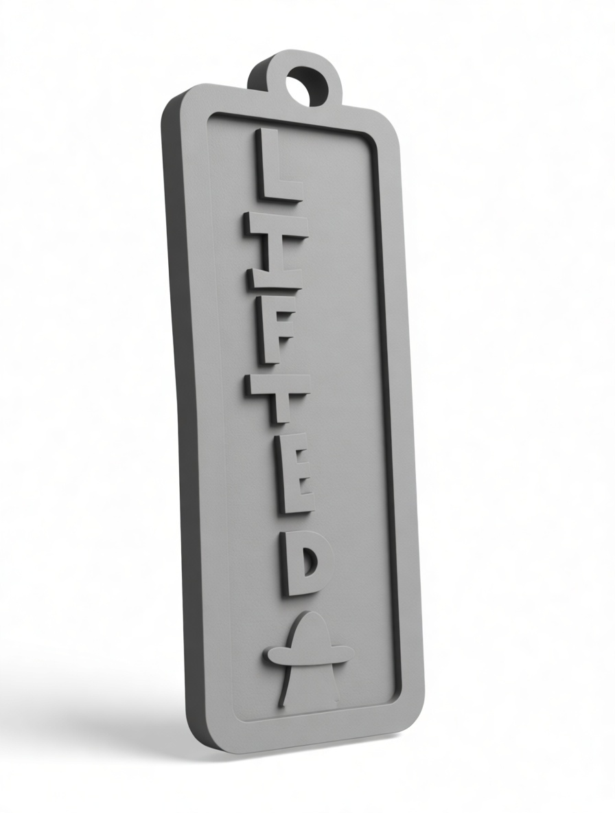 Lifted Keychain Tag free 3D printable STL