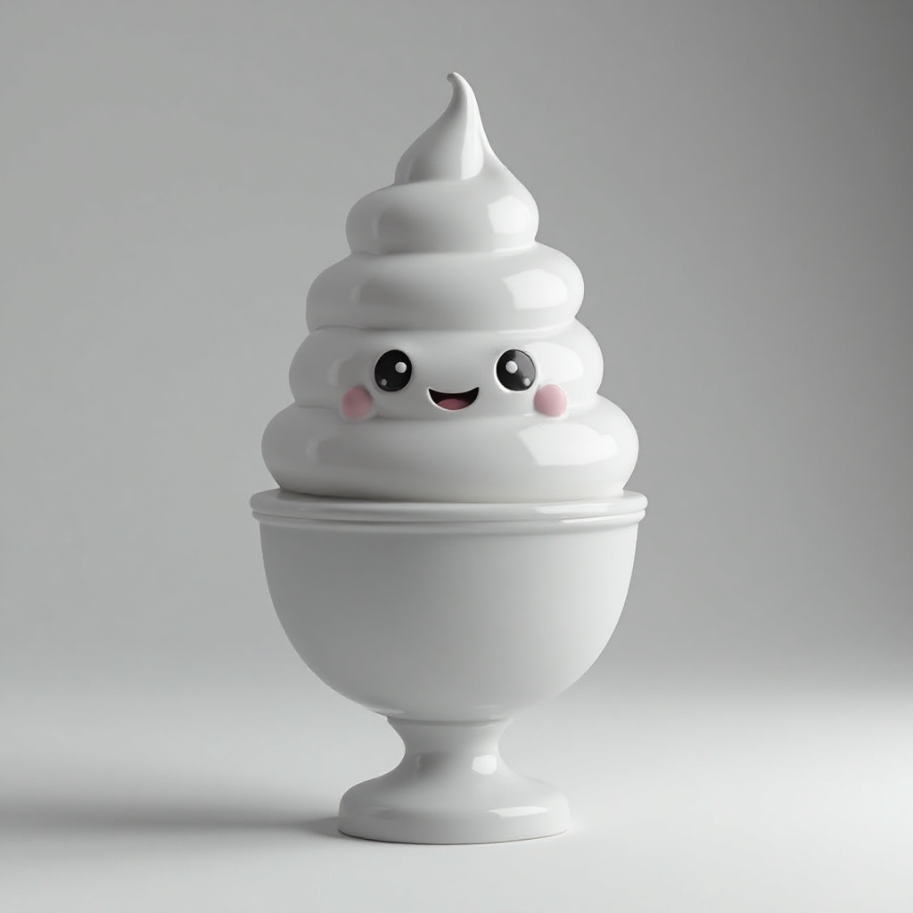 Kawaii Whipped Cream Figurine free 3D printable STL