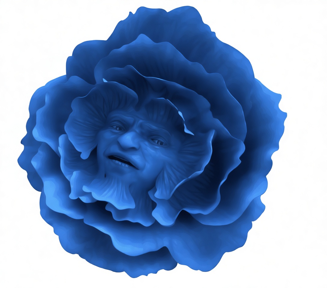 Flower Face Sculpture free 3D printable STL