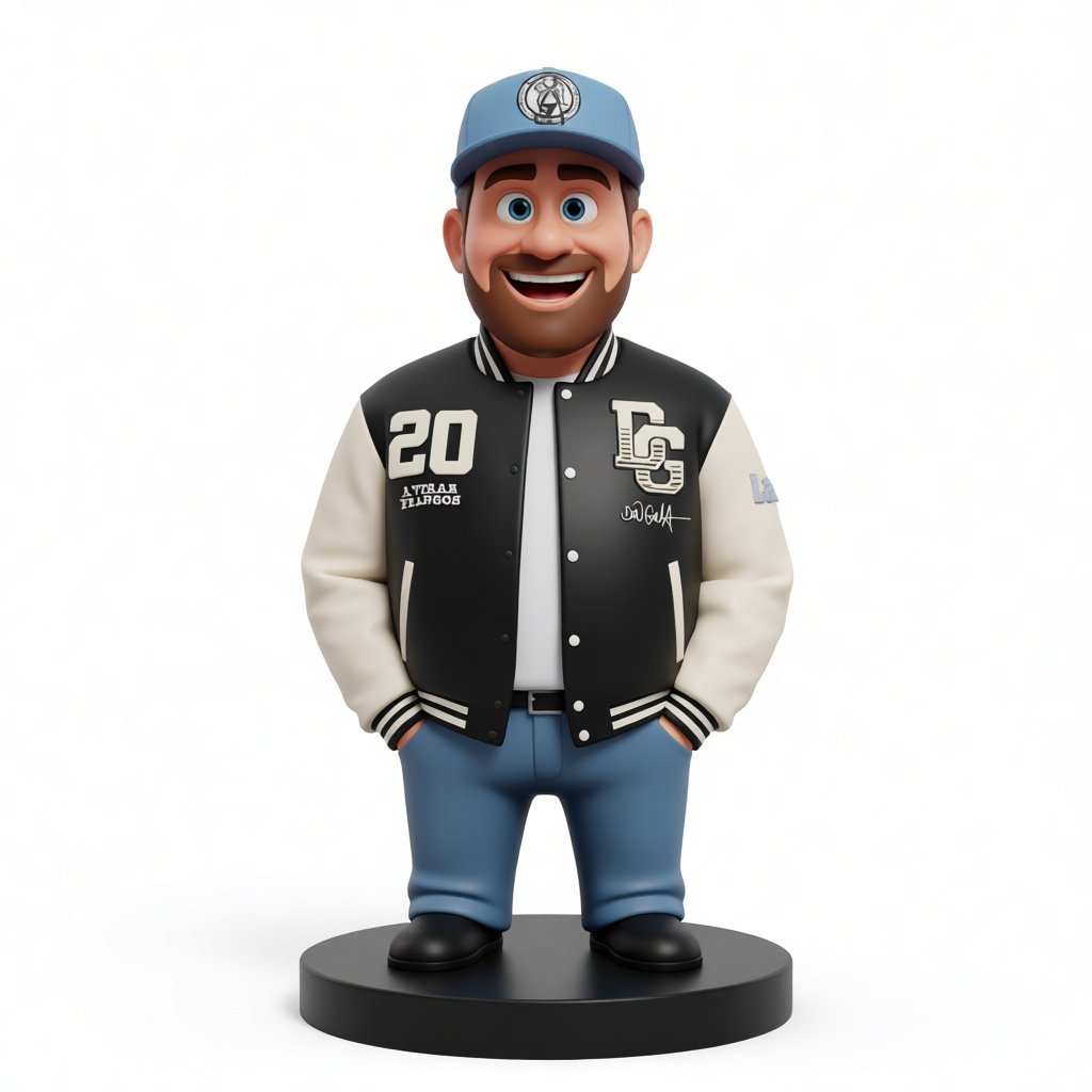 Smiling Bearded Man Figurine free 3D printable STL