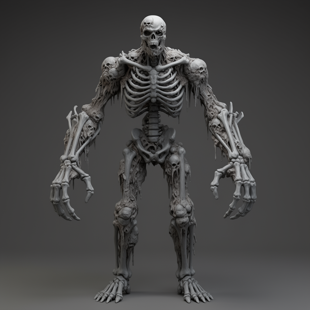 Bone Golem Statue free 3D printable STL