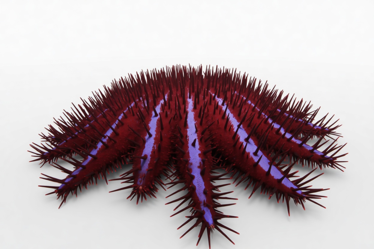 Red Knob Sea Star Figurine free 3D printable STL