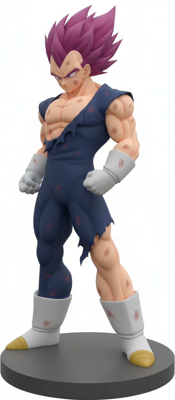 Vegeta Battle Damage Figurine free 3D printable STL