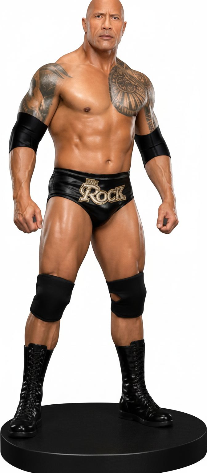 The Rock Wrestling Figurine free 3D printable STL