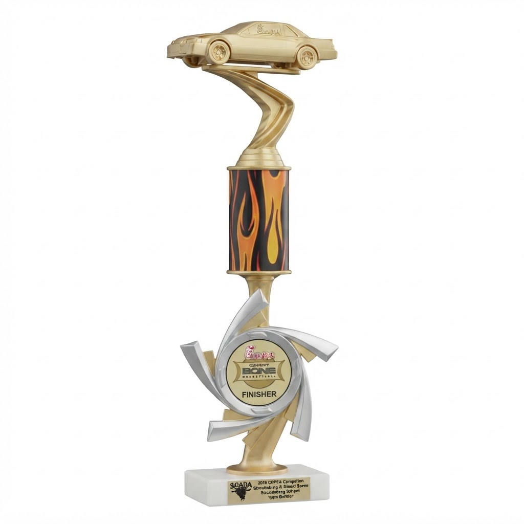 Stock Car Racing Trophy free 3D printable STL
