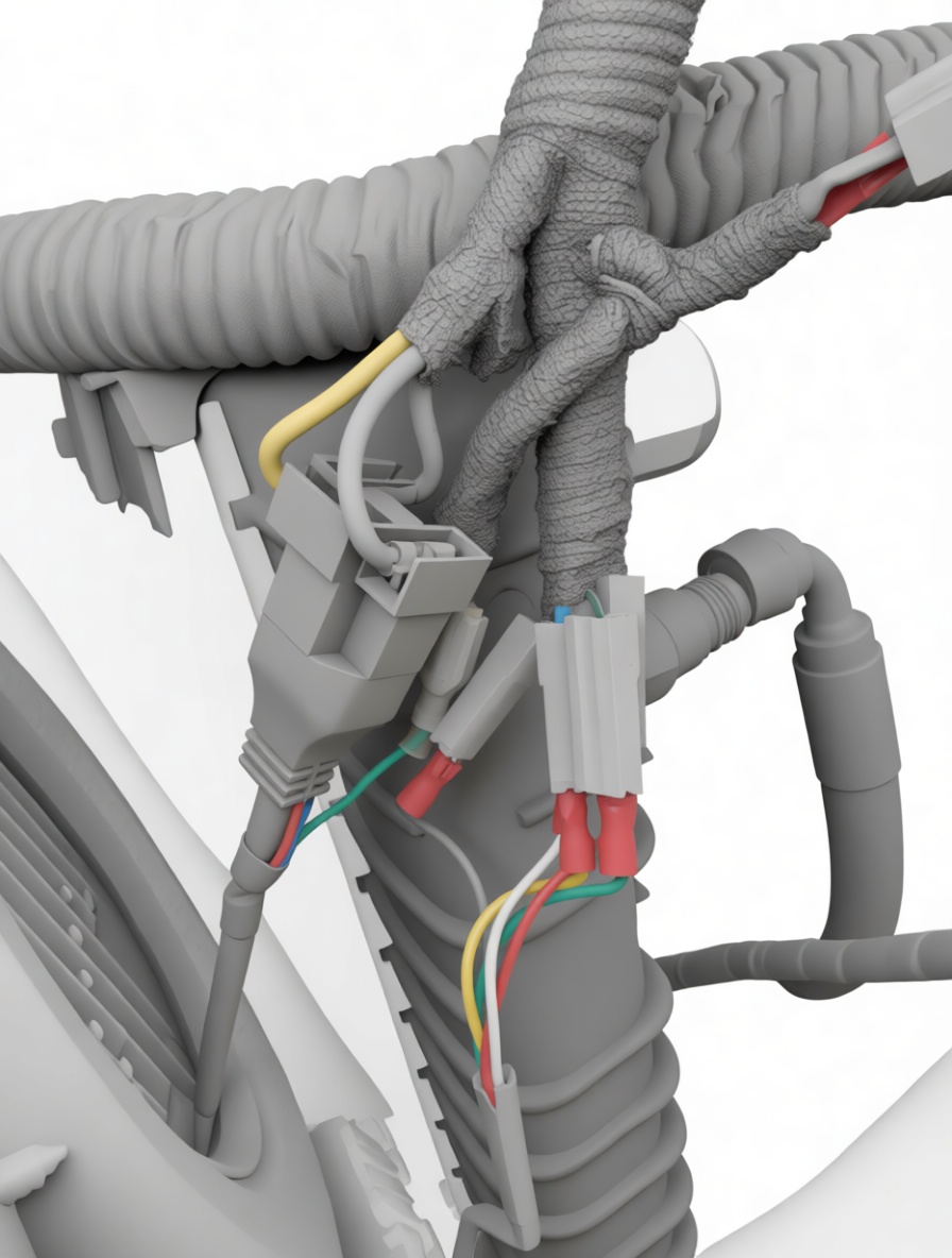 Automotive Wiring Harness Model free 3D printable STL
