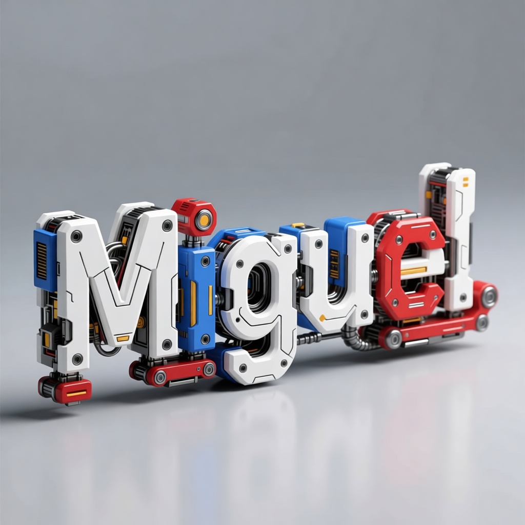 Miguel Robotic Text Sculpture free 3D printable STL