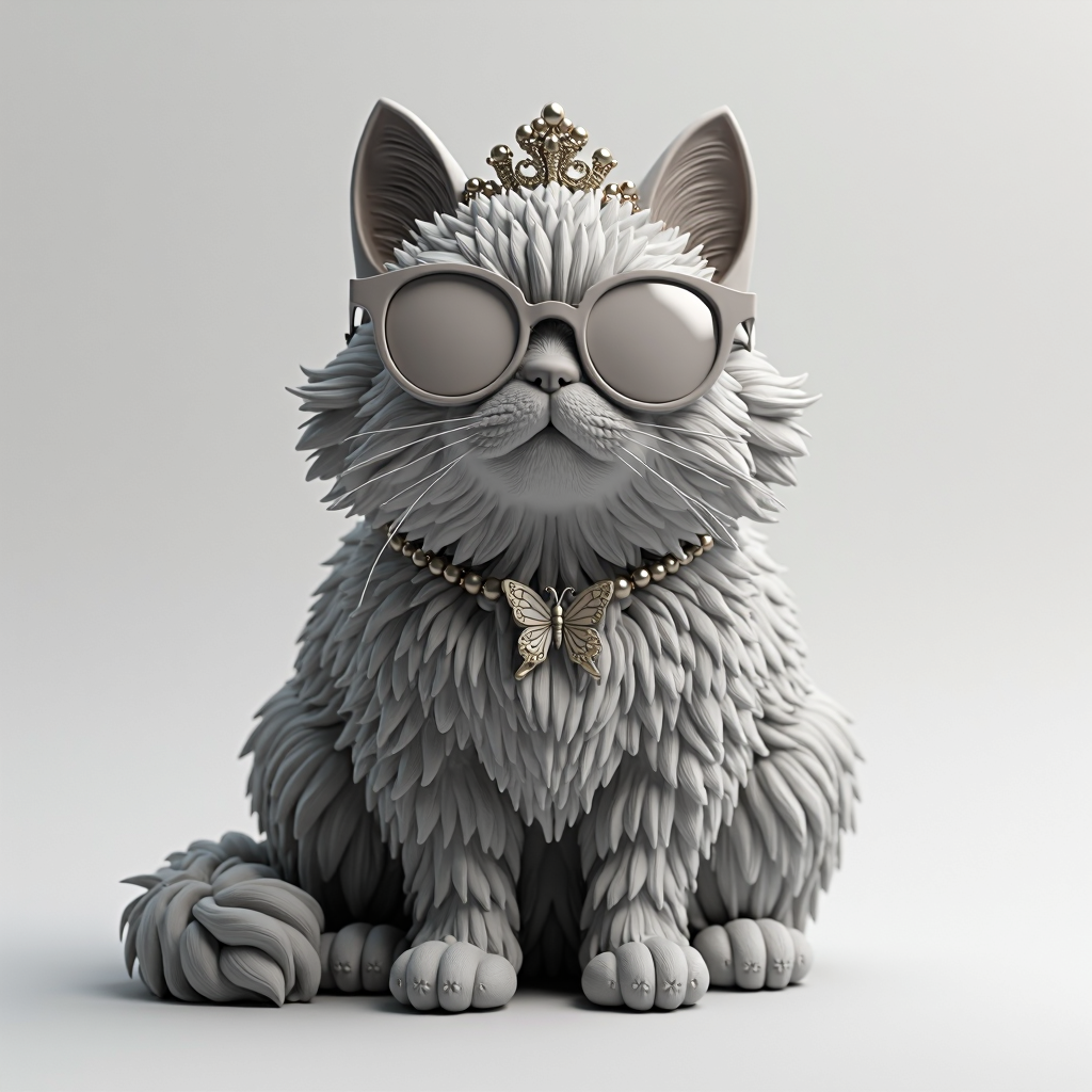 Persian Cat Figurine free 3D printable STL