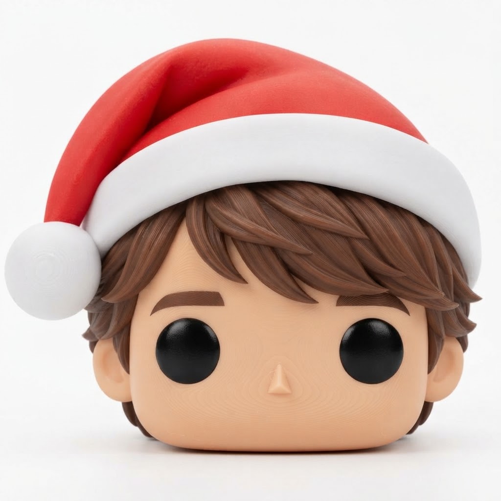 Christmas Boy Funko Head free 3D printable STL