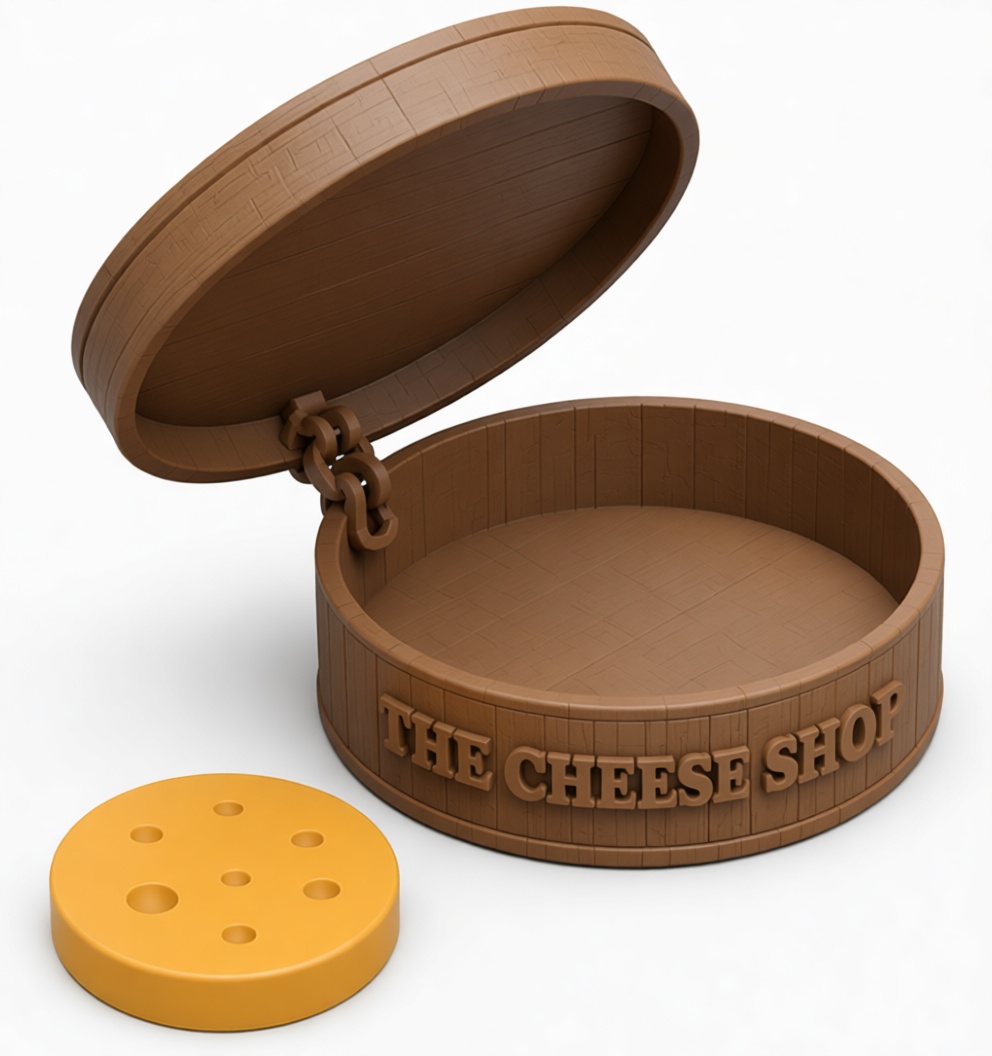 Cheese Shop Box Model free 3D printable STL