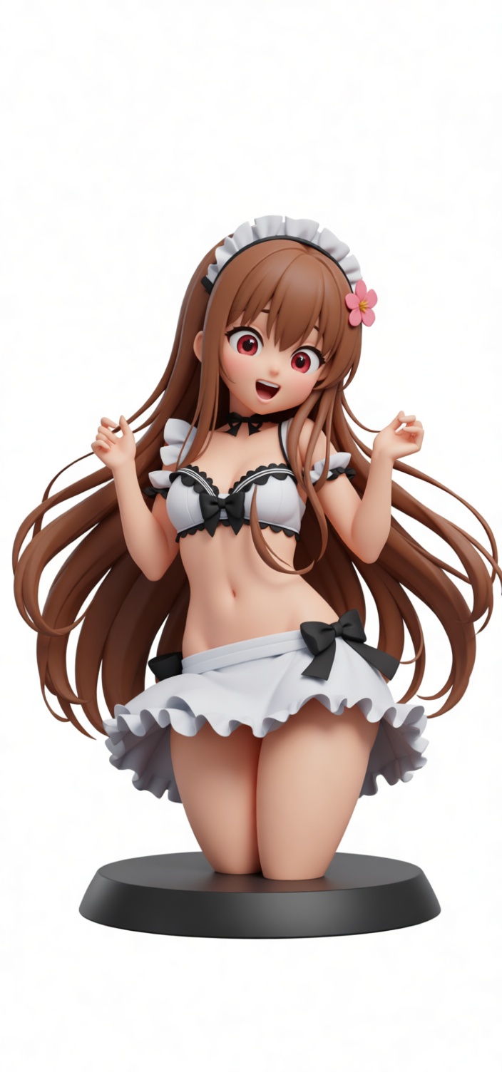 Anime Maid Girl Figurine free 3D printable STL