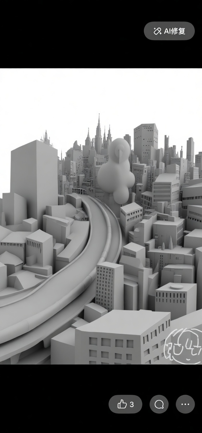 Minimalist Cityscape Model free 3D printable STL