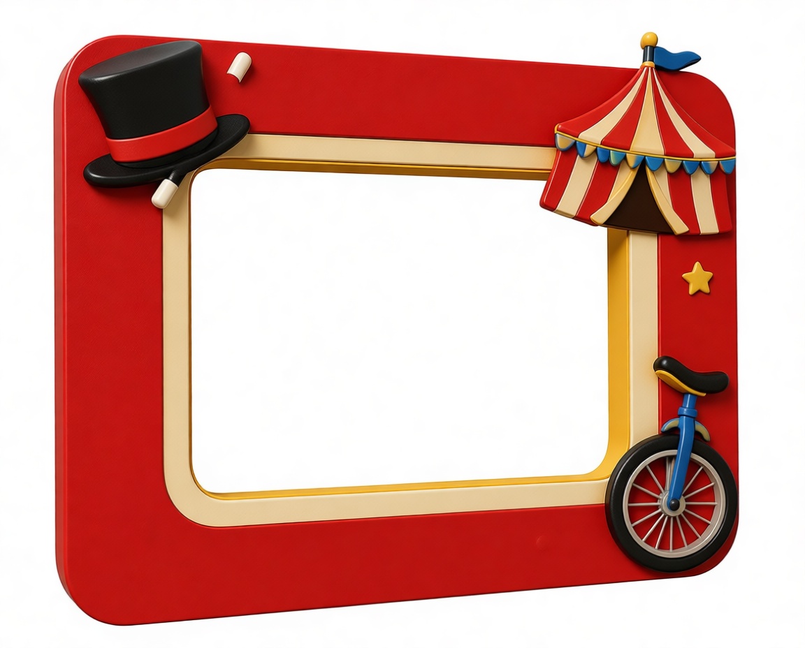 Circus Theme Frame free 3D printable STL