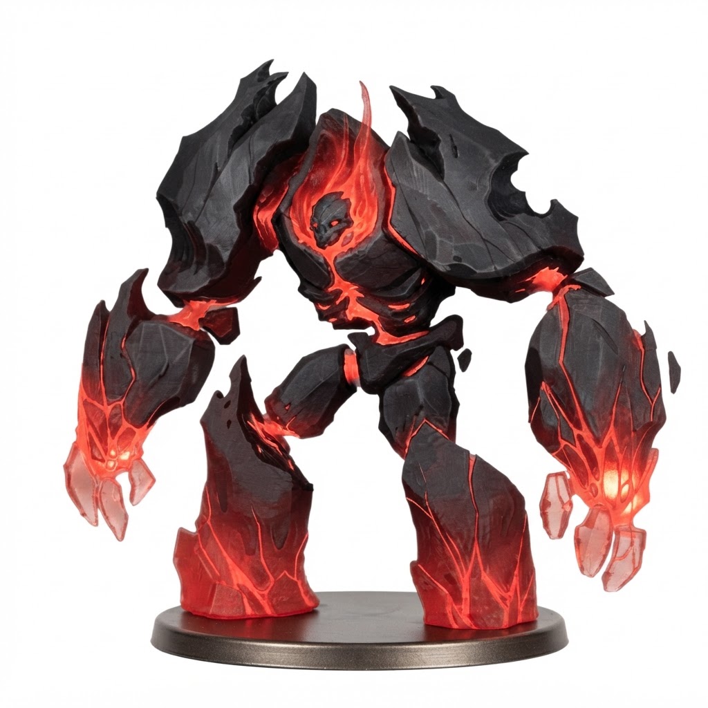 Fire Elemental Statue free 3D printable STL