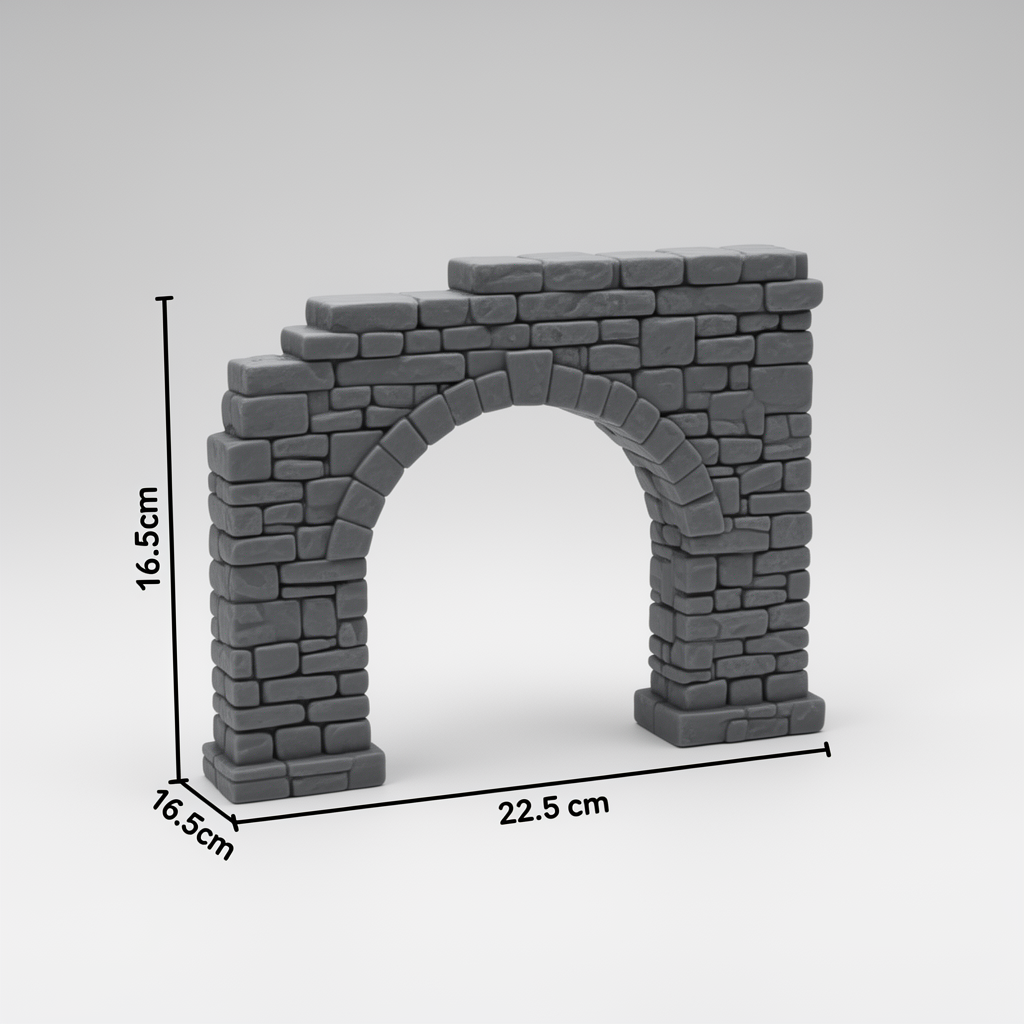 Stone Wall Arch Sculpture free 3D printable STL