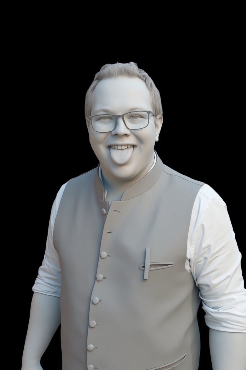 Smiling Man Bust free 3D printable STL