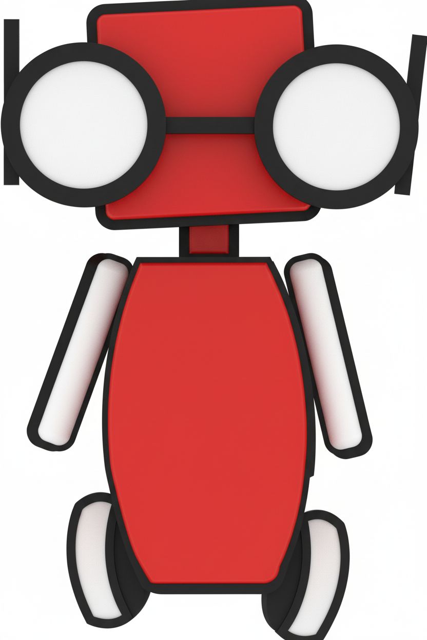Whimsical Red Robot free 3D printable STL