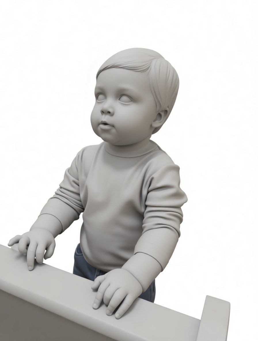 Toddler Boy Figurine free 3D printable STL