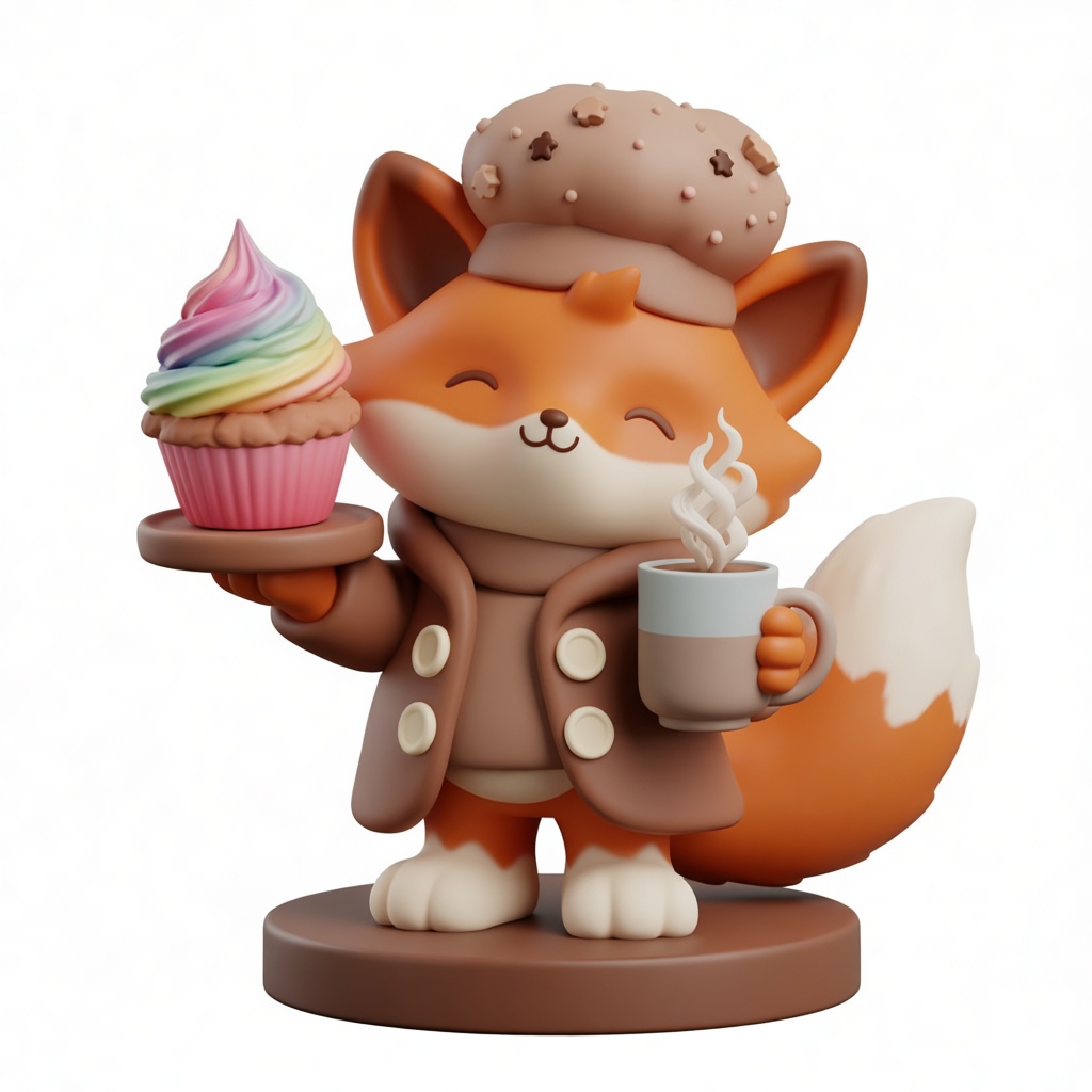 Fox Baker Figurine free 3D printable STL