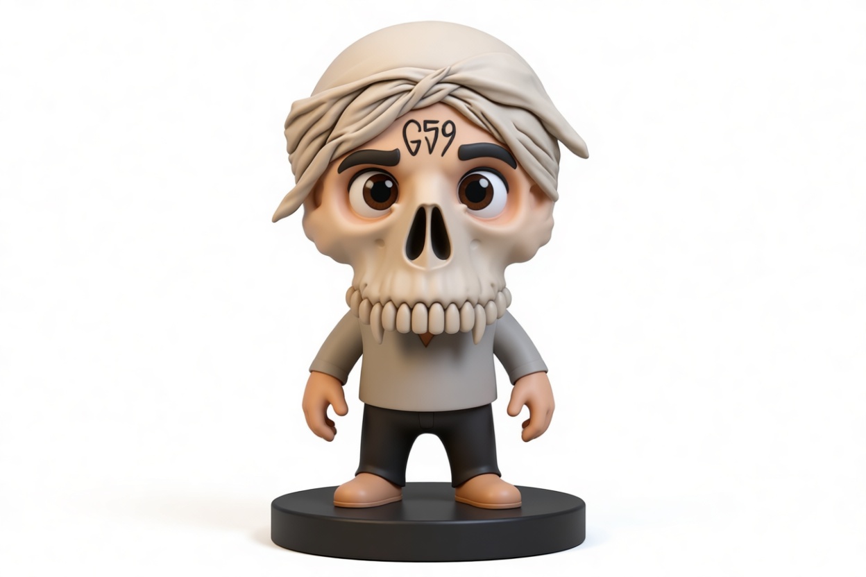 Lil Gnar Skull Figurine free 3D printable STL