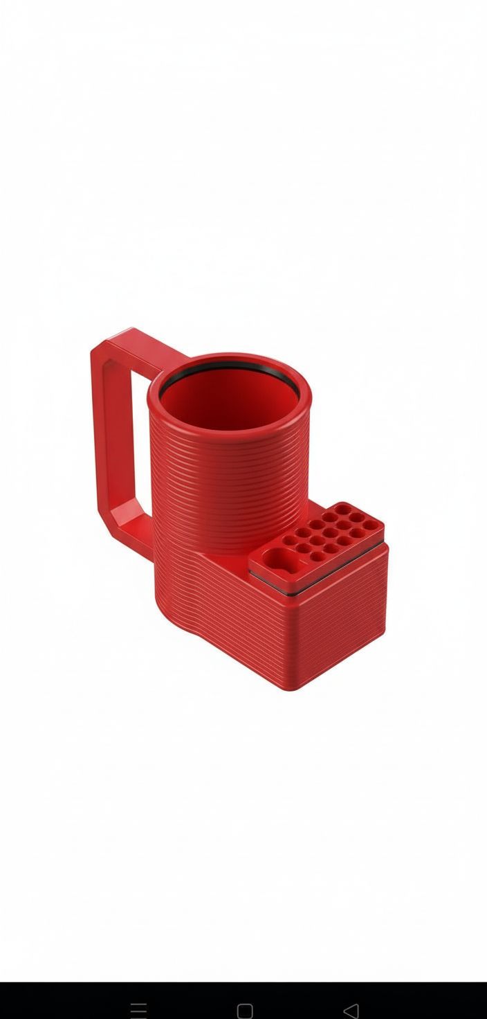 Red Bullet Holder Mug free 3D printable STL
