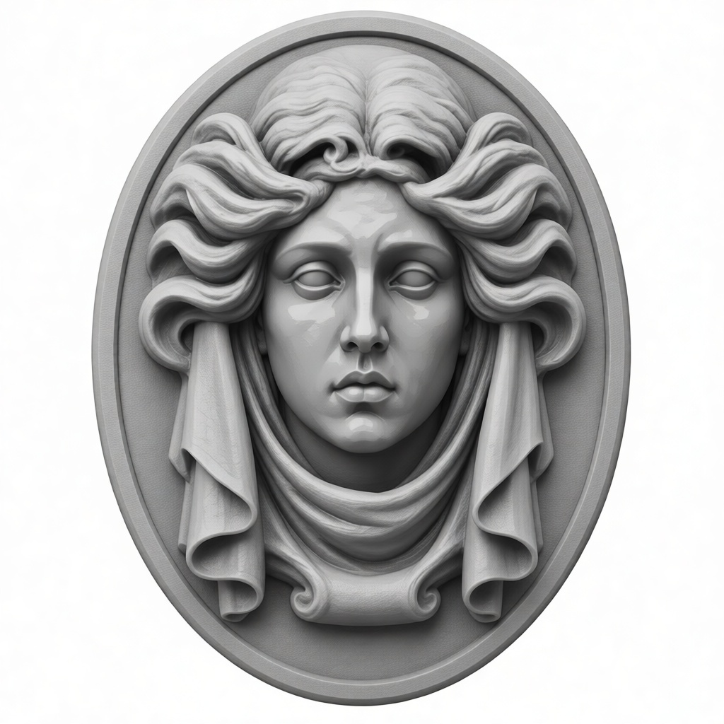 Medusa Relief Sculpture free 3D printable STL
