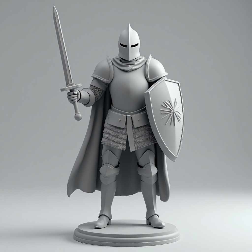 Armored Knight Figurine free 3D printable STL