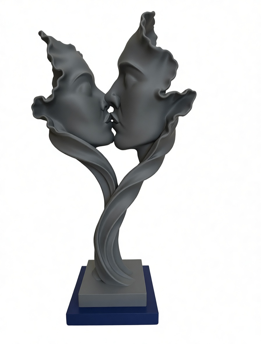 Kissing Couple Sculpture free 3D printable STL