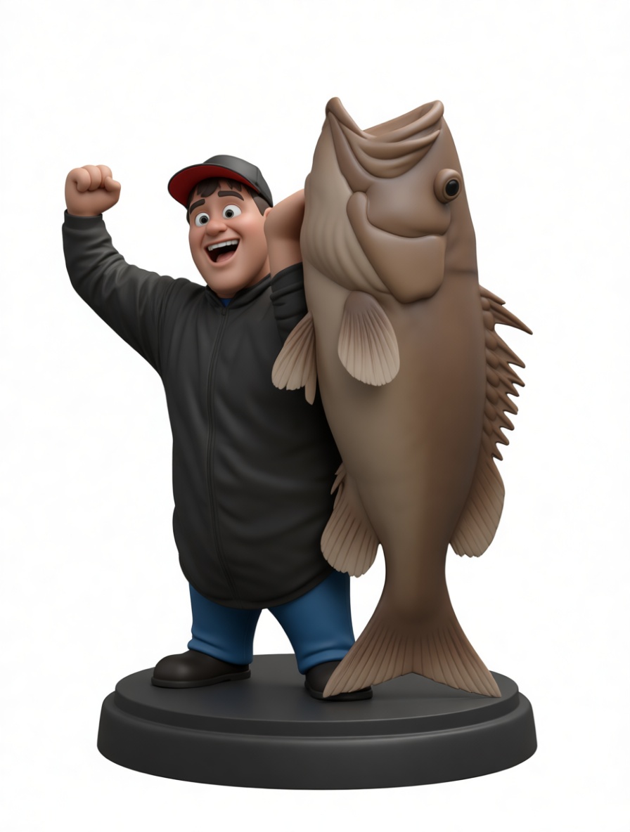 Angler Fisherman Figurine free 3D printable STL
