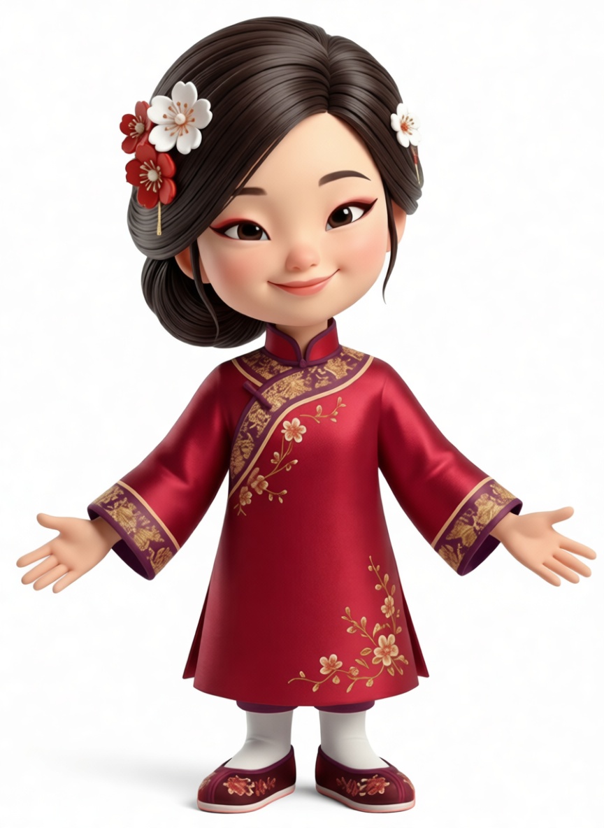 Asian Girl Figurine free 3D printable STL