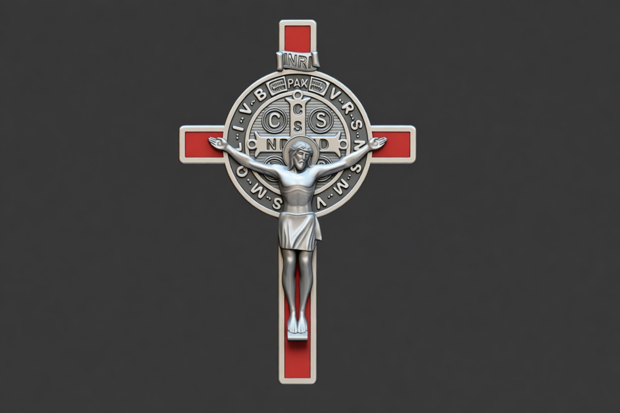 Saint Benedict Crucifix Pendant free 3D printable STL