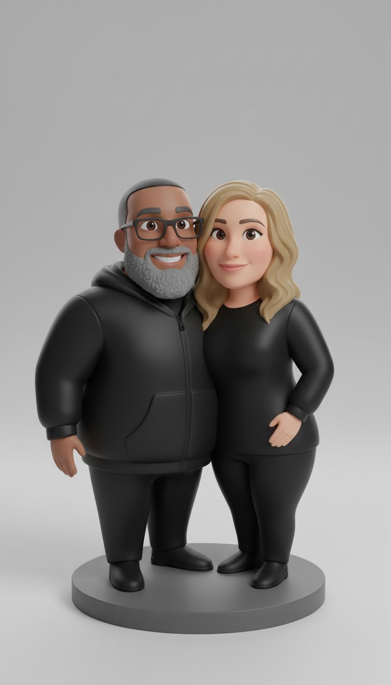 Cartoon Couple Figurine free 3D printable STL